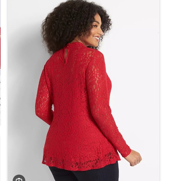 🌼FOR BUNDLE ONLY🌼Lane Bryant Lace Peplum Blouse - Picture 3 of 11